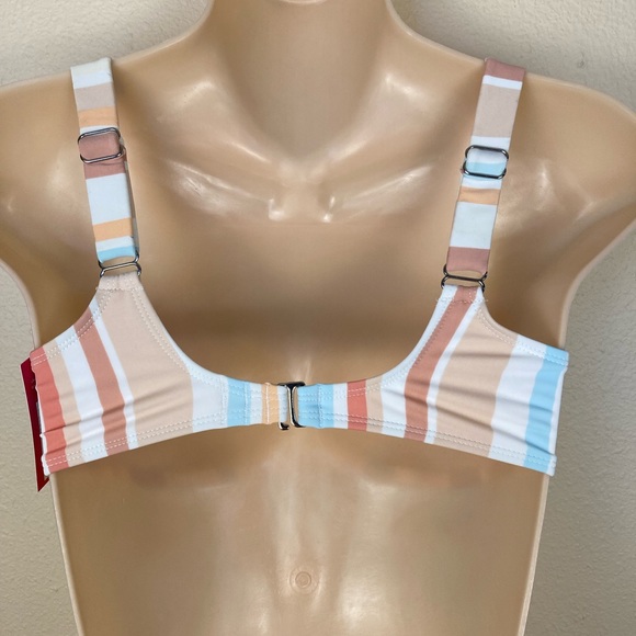 Xhilaration Bathing Swim Suit Top Stripes Multiple Sizes Adjustable Straps - Picture 3 of 6